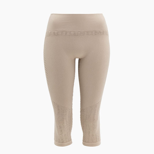 Front view of women’s powder anti-cellulite capri shapewear on mannequin – product 1104