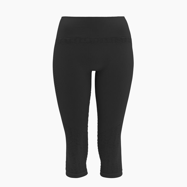 Front view of women’s grey  anti-cellulite capri shapewear on mannequin – product 1104
