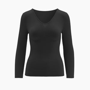 Women's long sleeve anti-cellulite micromassage t-shirt