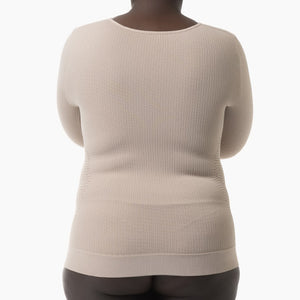Women's long sleeve anti-cellulite micromassage t-shirt