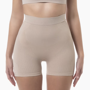 Women's mid-thigh shapewear short with anti-cellulite control