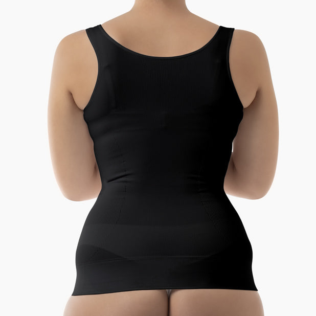 Open bust shapewear tank top with flat tummy effect - FARMACELL USA