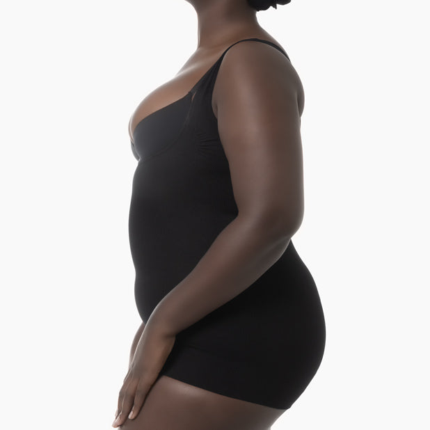Open bust shapewear tank top with flat tummy effect - FARMACELL USA