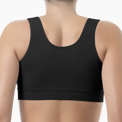Shapewear bra with wide shoulder straps