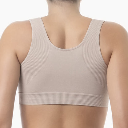 Shapewear bra with wide shoulder straps