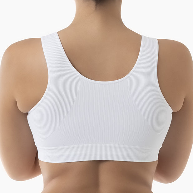 Shapewear bra with wide shoulder straps