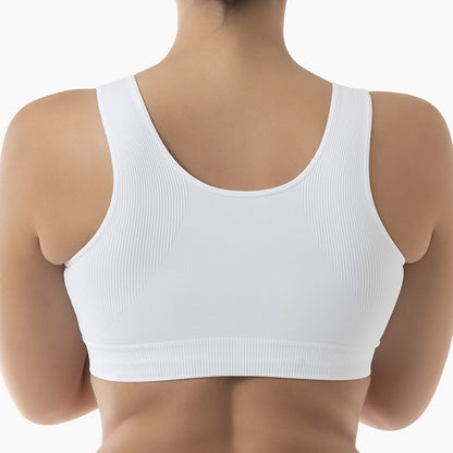 Shapewear bra with wide shoulder straps