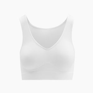 Shapewear bra with wide shoulder straps