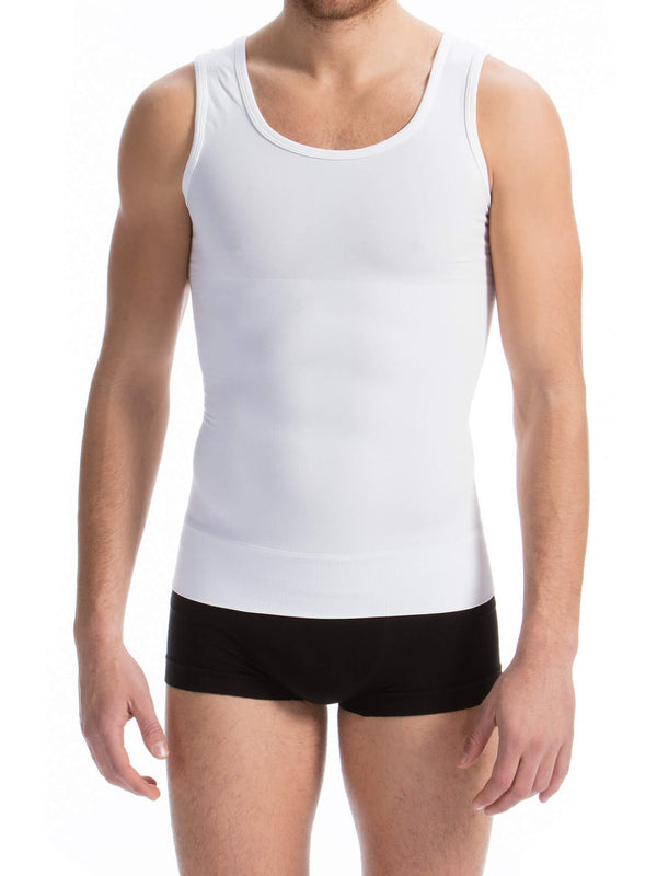 417 - Men's Cotton Body Shaper Vest with Tummy Control - FARMACELL USA