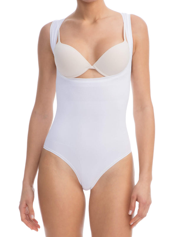 608B - Cupless Control Body Shaper with Push-Up breast support - light and  refreshing NILIT® BREEZE fabric